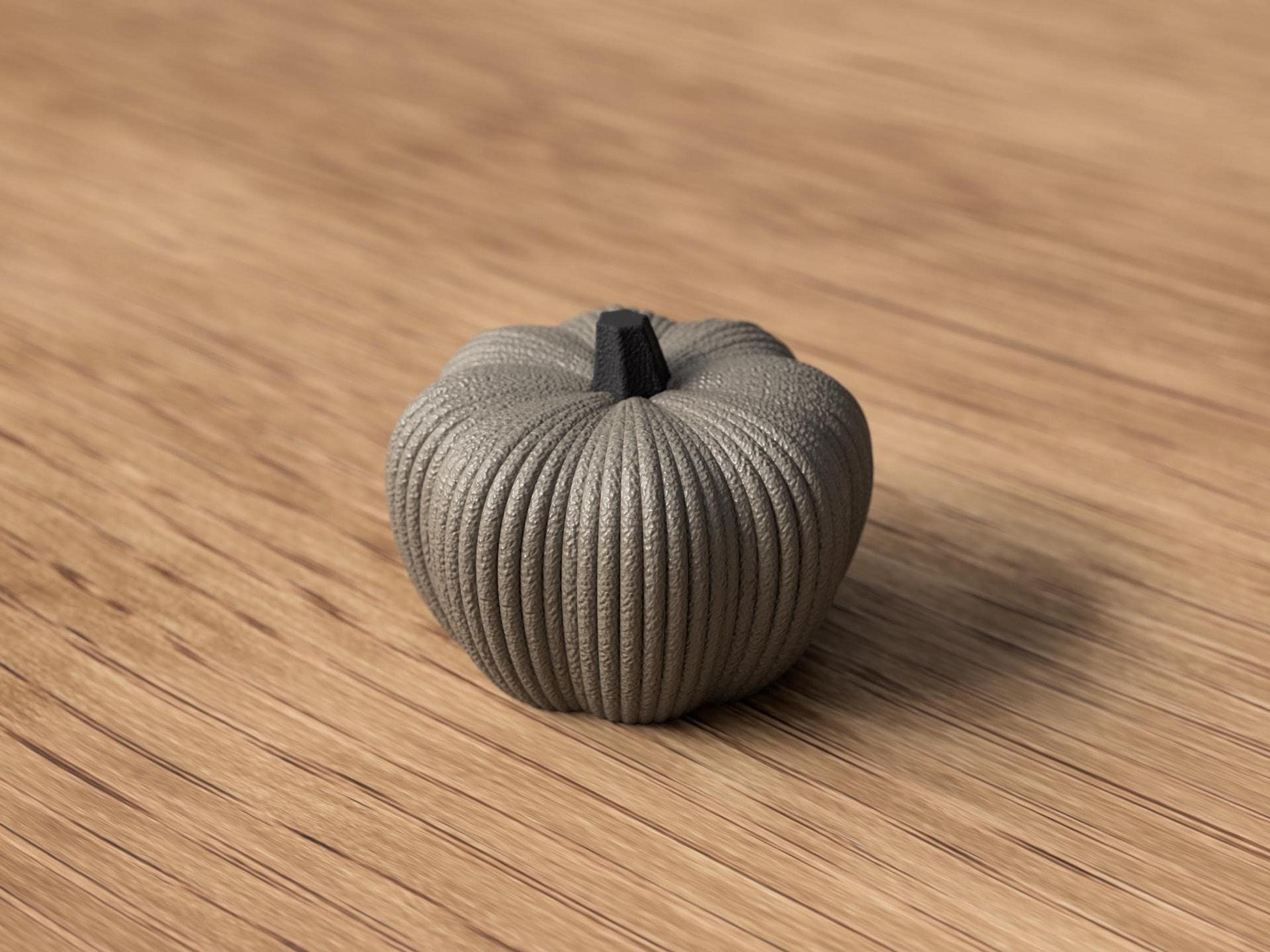 Ribbed Pumpkin Decor, Neutral Fall Home Accent, Minimalist Autumn Table Centerpiece, Modern Thanksgiving Decor – photo 5